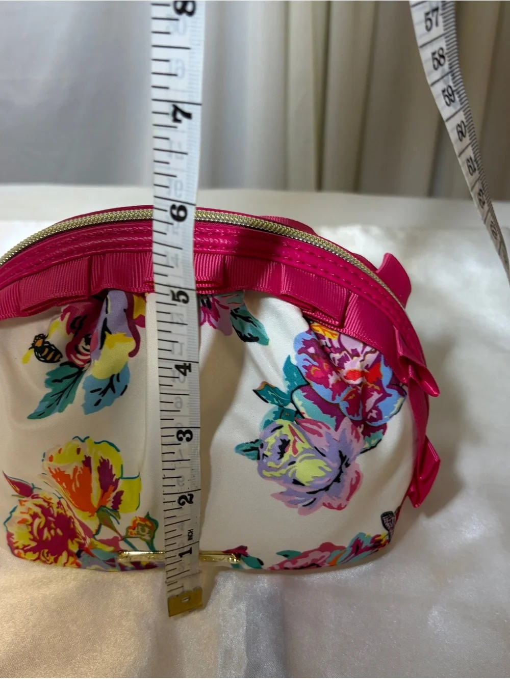 Betsey Johnson Cosmetic Bag With Vibrant Floral Print